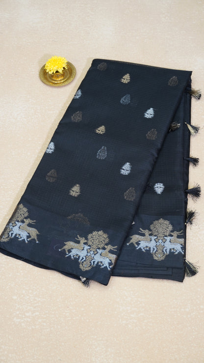 Art Zari Kota Deer Print - Black