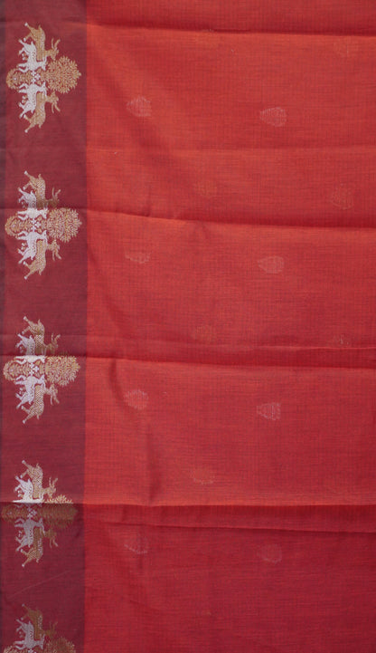 Art Zari Kota Deer Print - Maroon