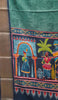 Dola Silk Saree Figure Print Peacock Blue thumbnail