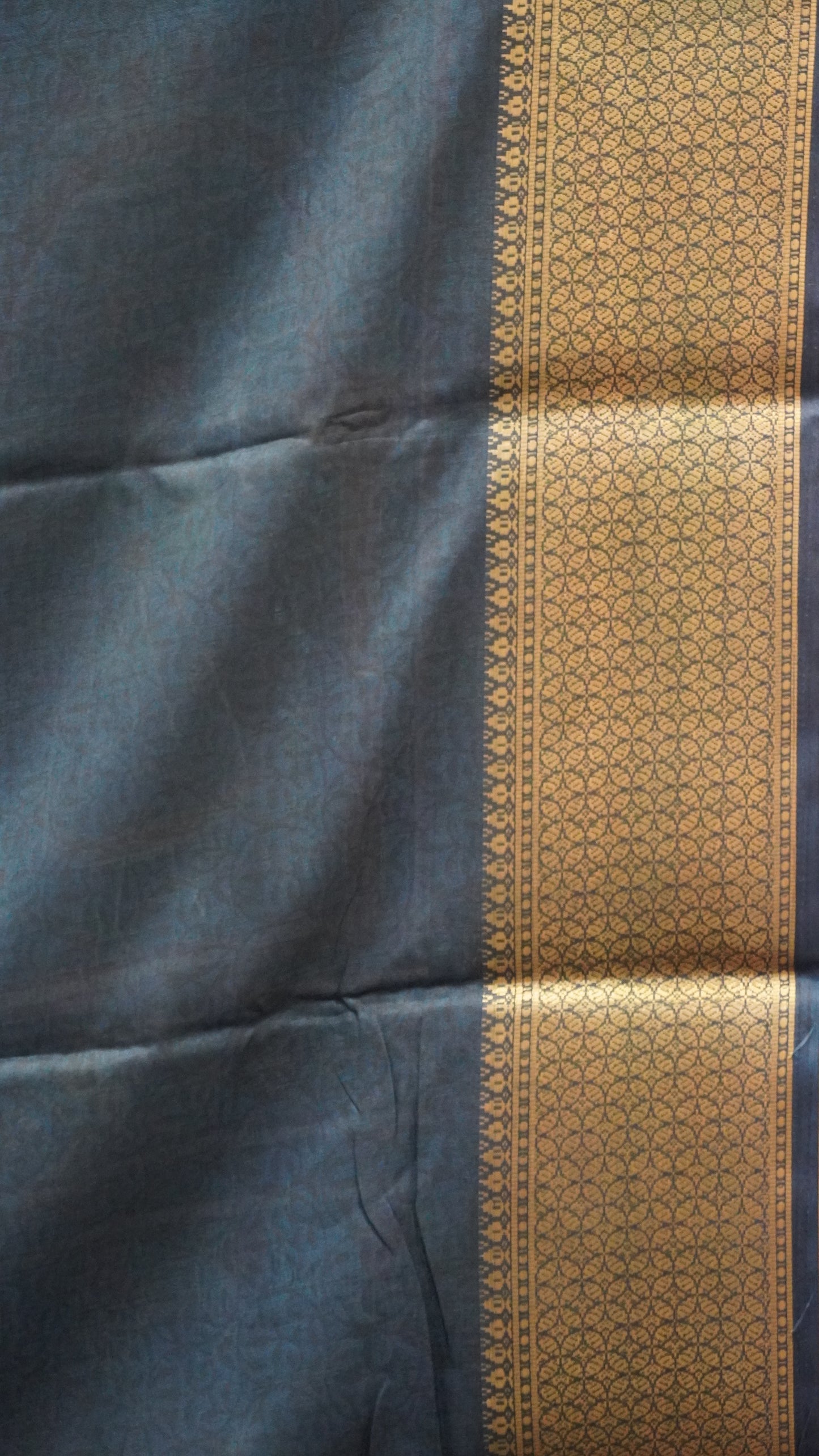 Dola Silk Saree Figure Print Peacock Blue