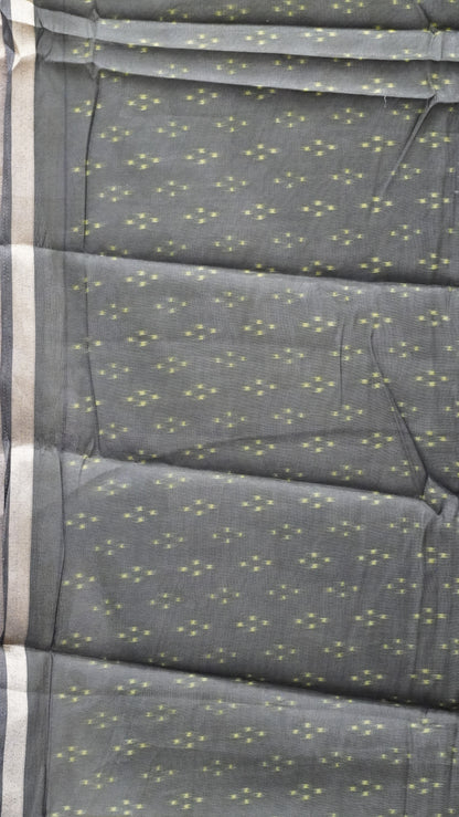 Malai Cotton Saree Pichwai & Floral Print - Green