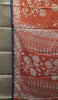 Dola Silk Saree Floral Print - Maroon thumbnail