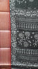 Dola Silk Saree Floral Print - Black thumbnail