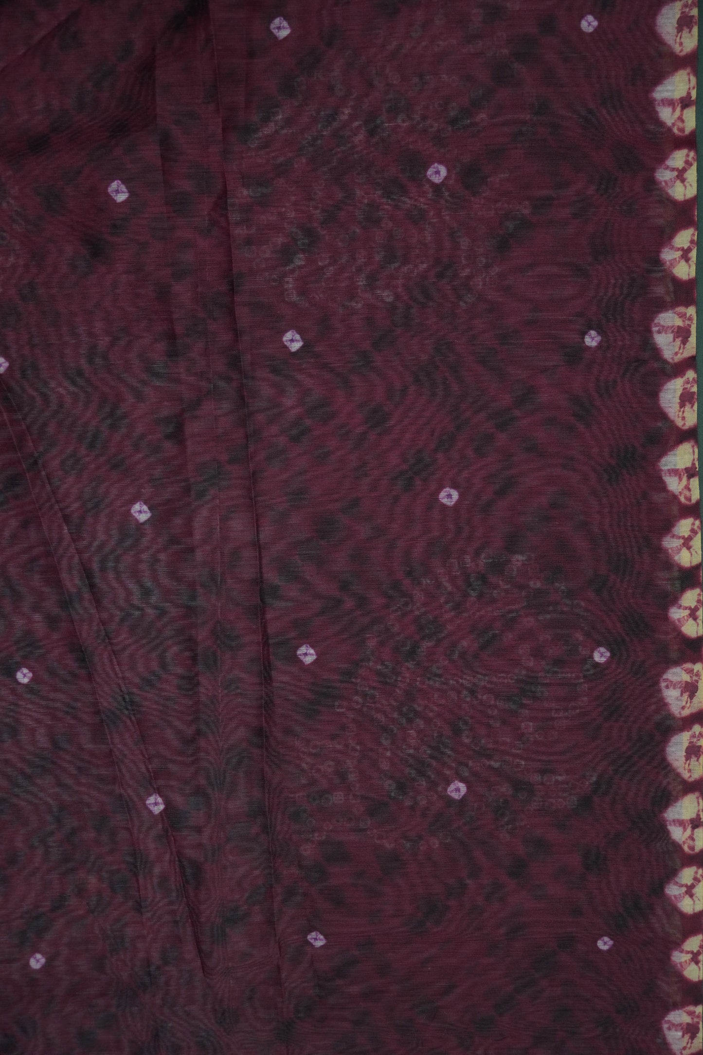 Mal Chanderi Saree - Bandhini Pattern Purple