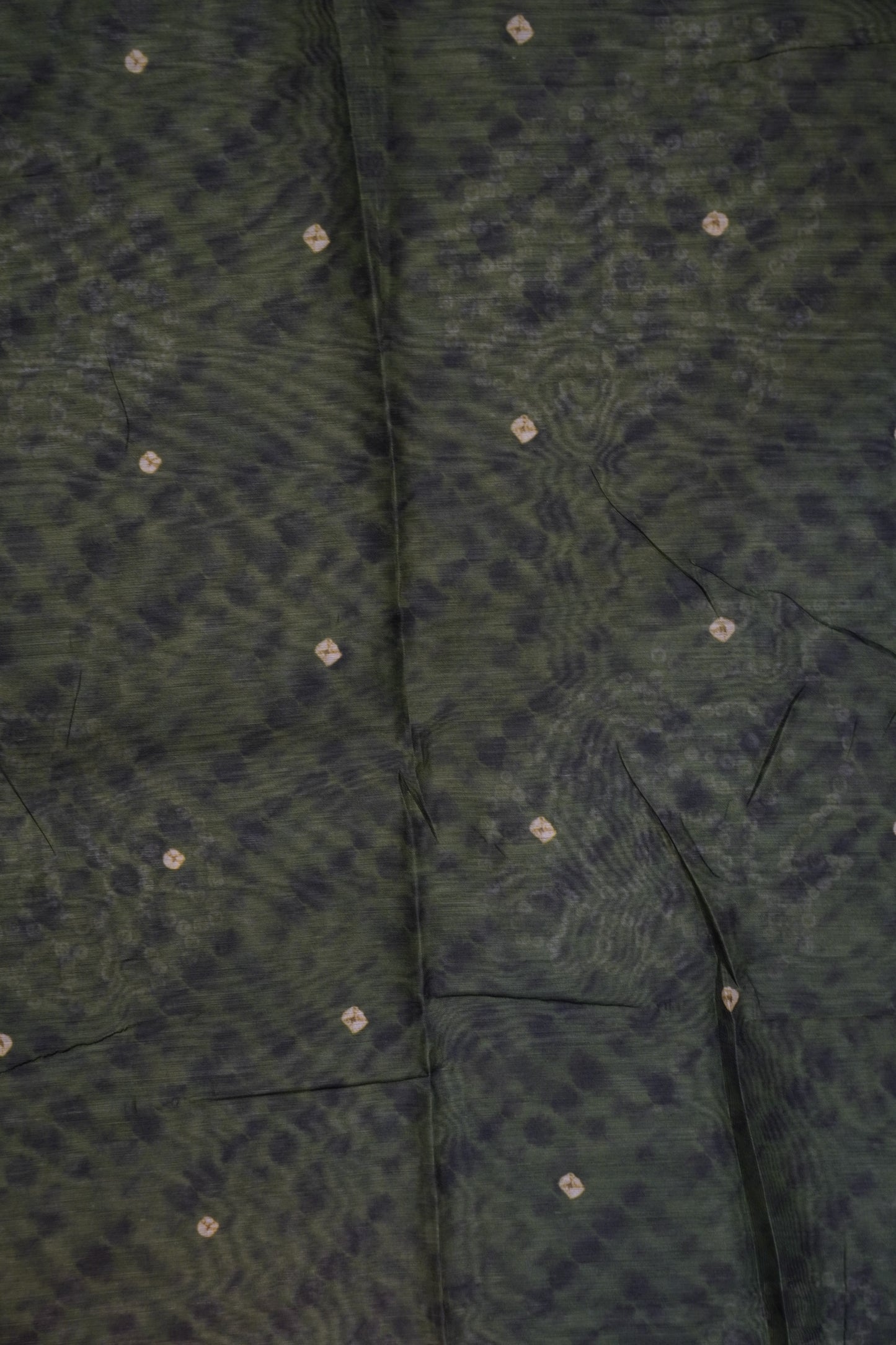 Mal Chanderi Saree - Bandhini Pattern Yellow