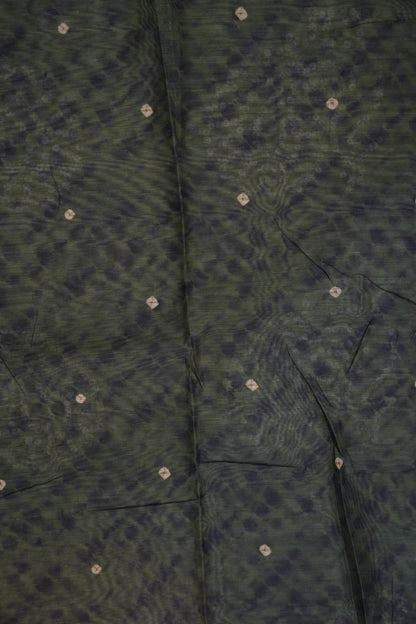 Mal Chanderi Saree - Bandhini Pattern Yellow