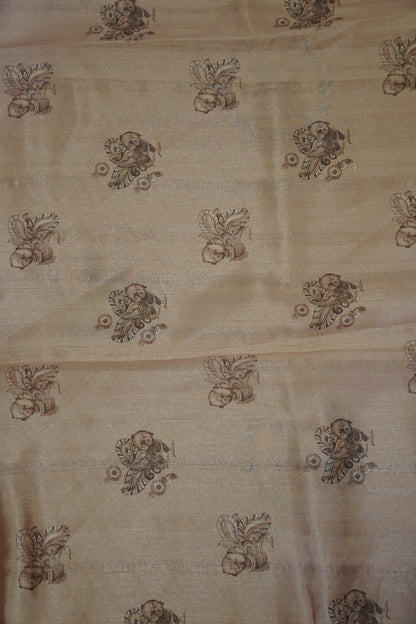 A Kota Saree - Embroidery Border - Pale Orange