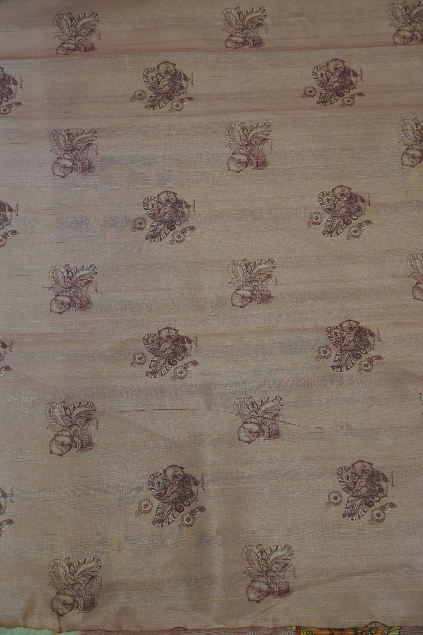 A Kota Saree - Embroidery Border - Pastle Pink