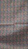 Semi Chanderi Saree Zig Zag Diamond Dots - Green thumbnail