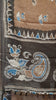 Semi Tussar Saree With Zari Checks - Brown thumbnail