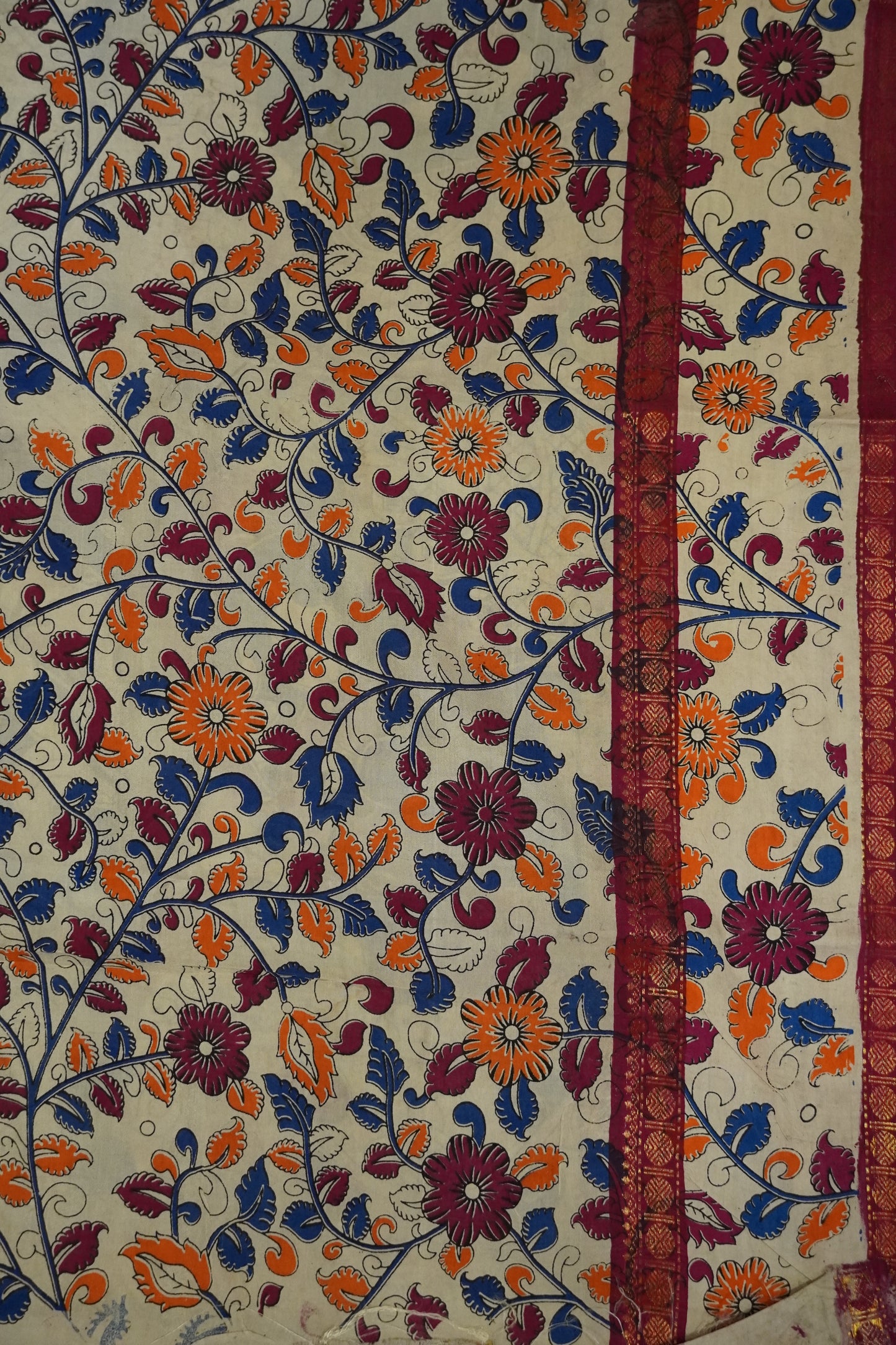 Kalamkari Silk Saree - Maroon