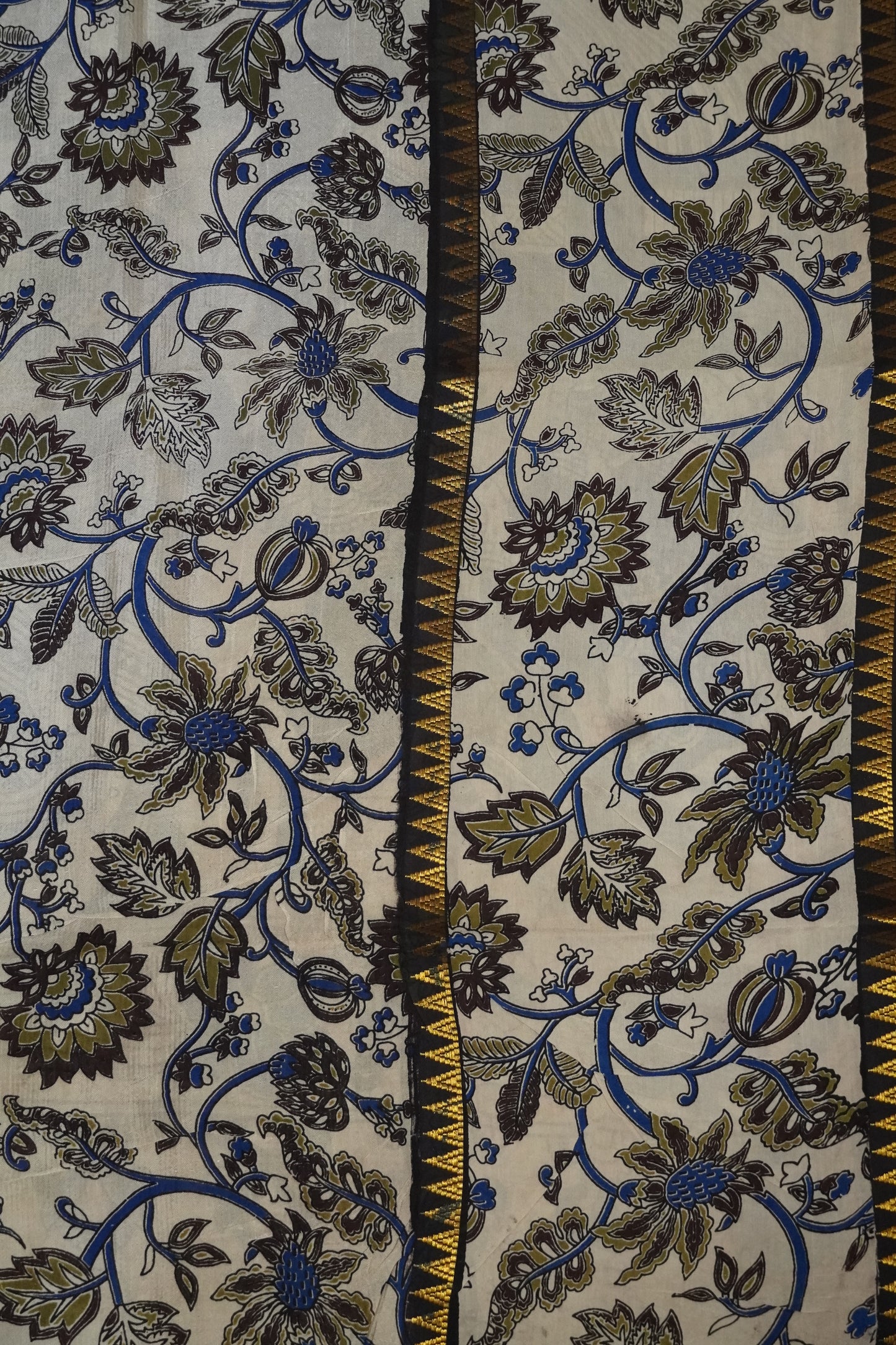 Kalamkari Silk Saree - Black