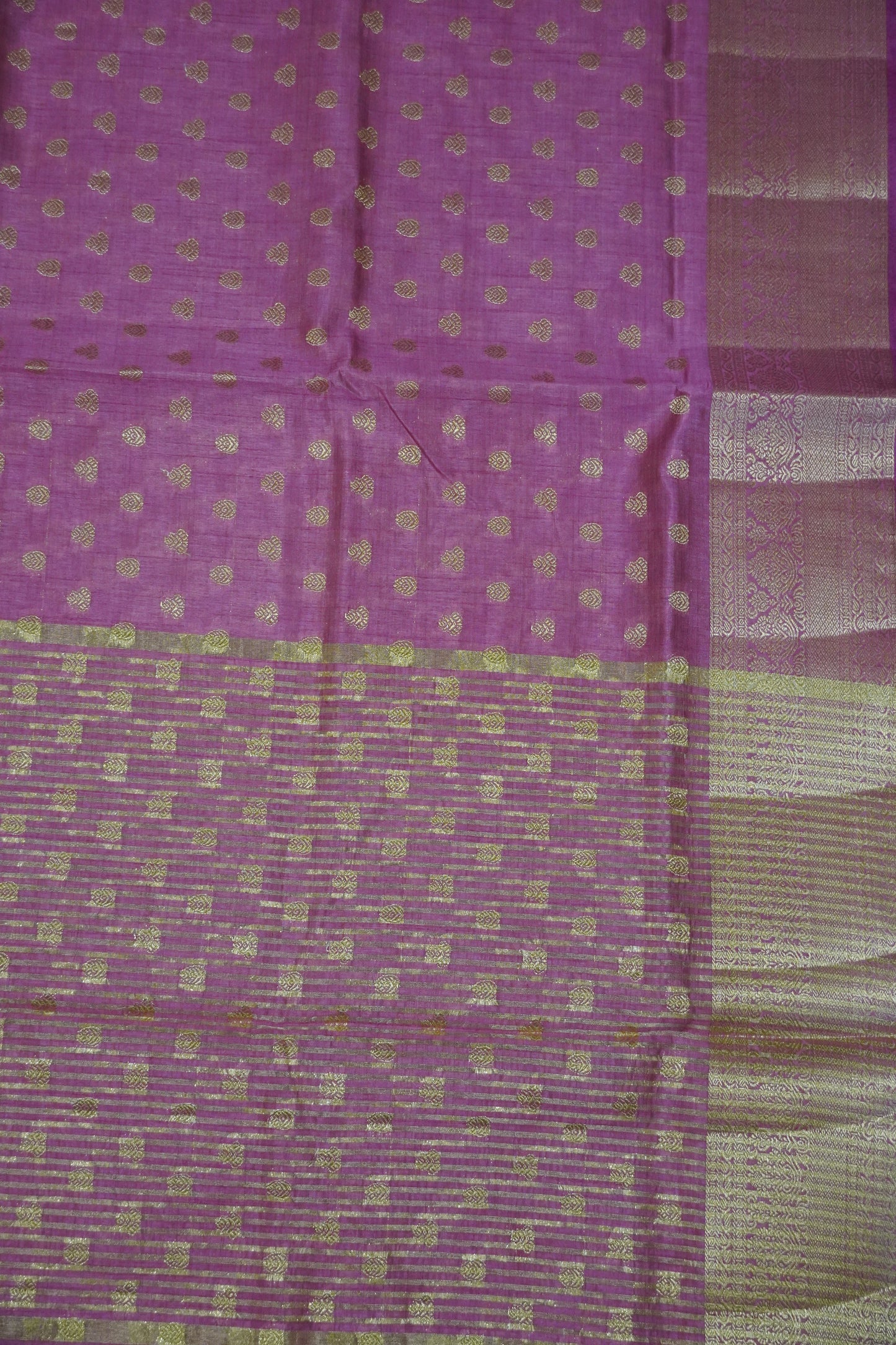 Semi Tussar Saree-Zari Motif Pastle Pink
