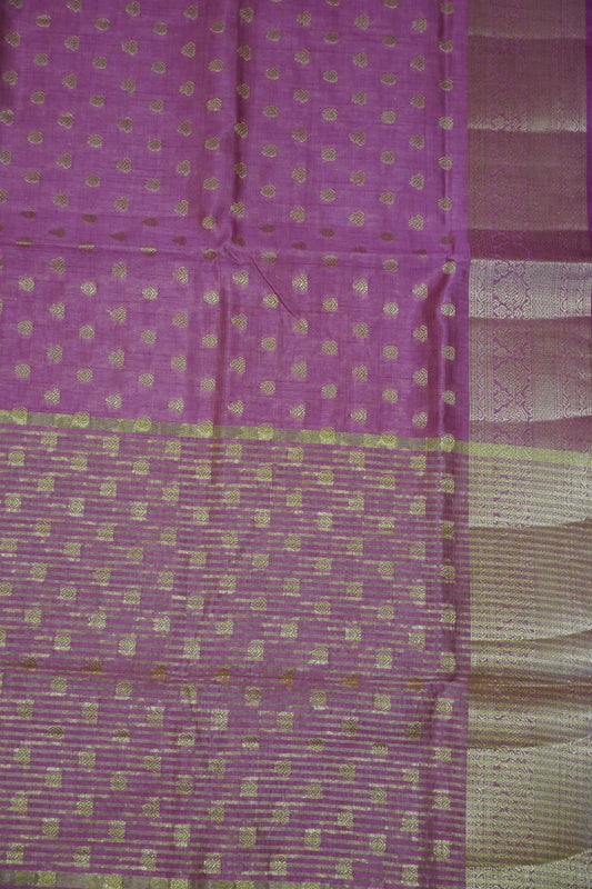 Semi Tussar Saree-Zari Motif Pastle Pink