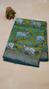 Semi Pattola Saree Pichwai Print - Olive Green thumbnail