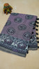 Semi Tussar Saree With Zari Checks And Figure Prints - Mauve thumbnail