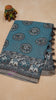 Semi Tussar Saree With Zari Checks And Figure Prints - Sea Green thumbnail