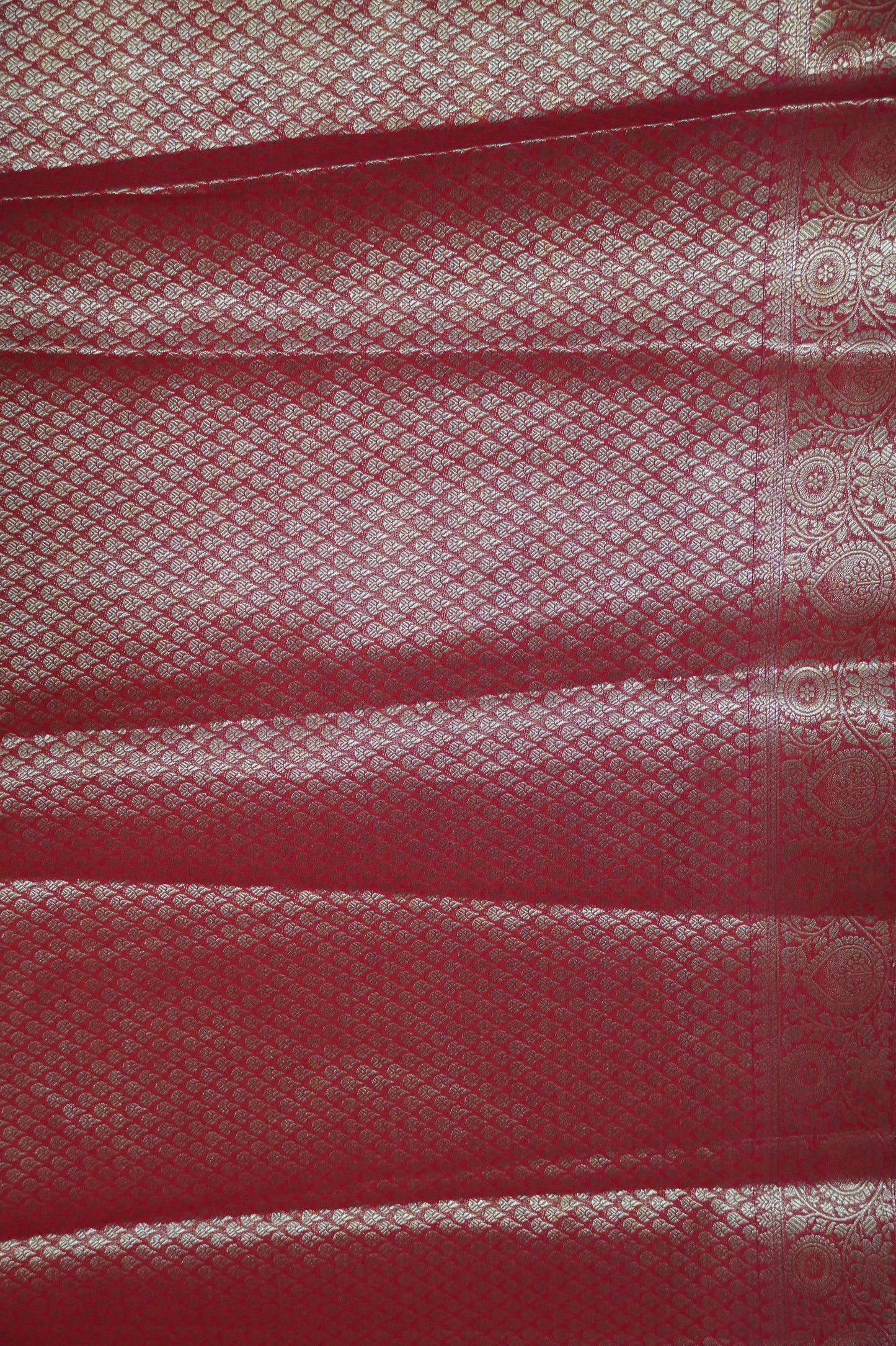 Georgette Saree - Manga Buta Redish Pink