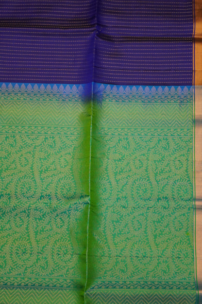 Pure Silk Saree - Zari Lines Royal Blue