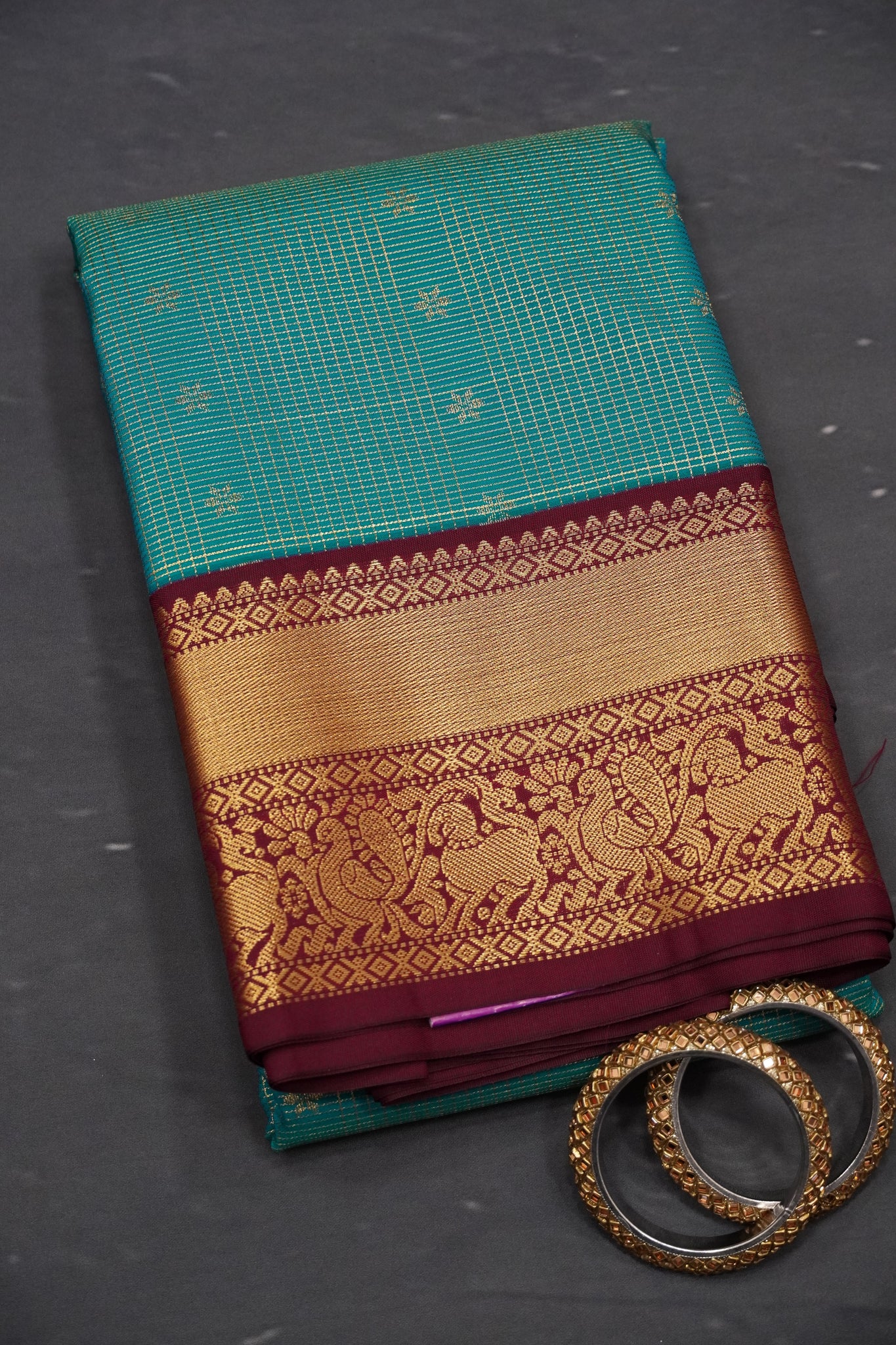 Semi Silk Saree - Ramar Blue