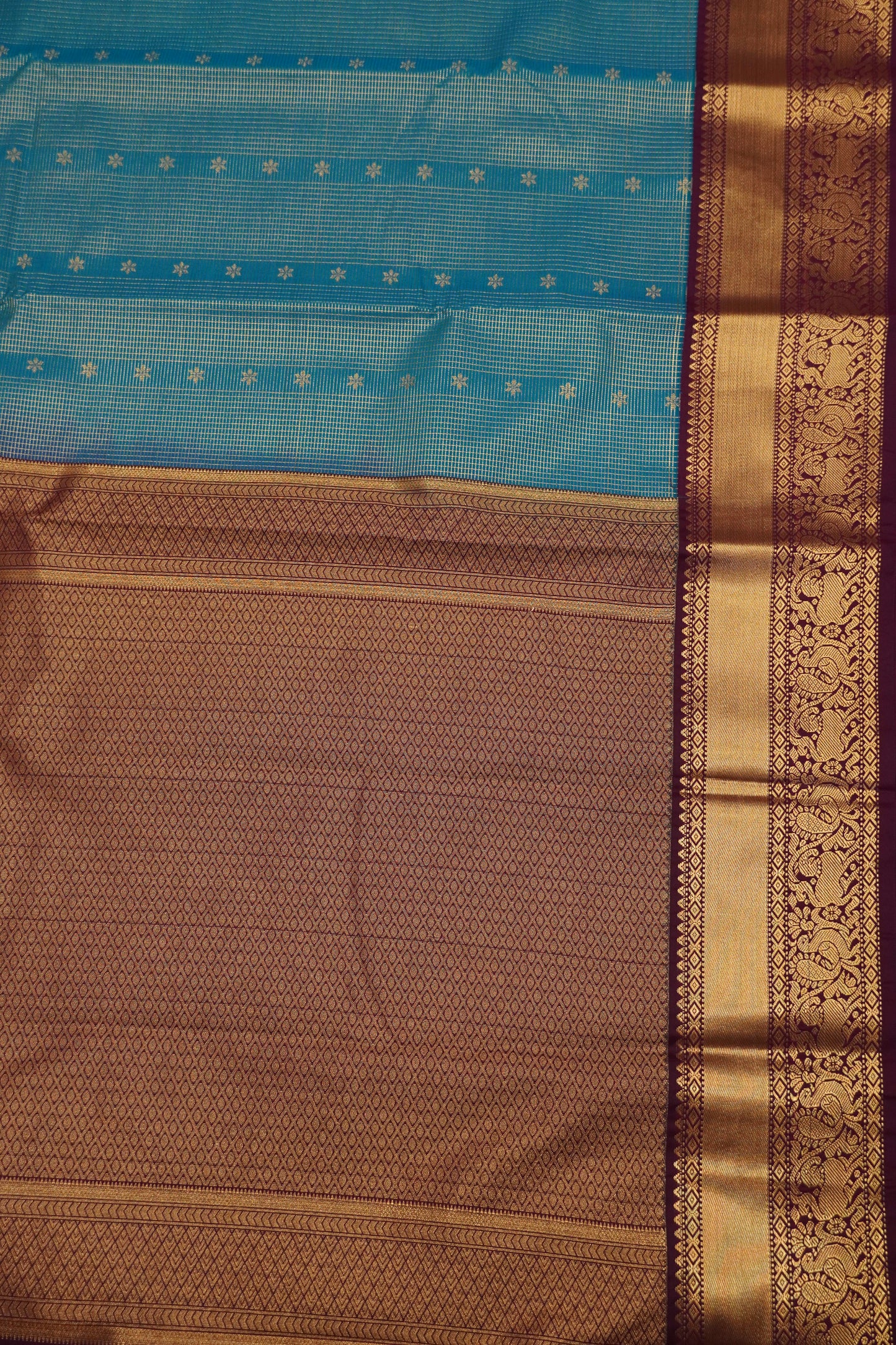 Semi Silk Saree - Ramar Blue