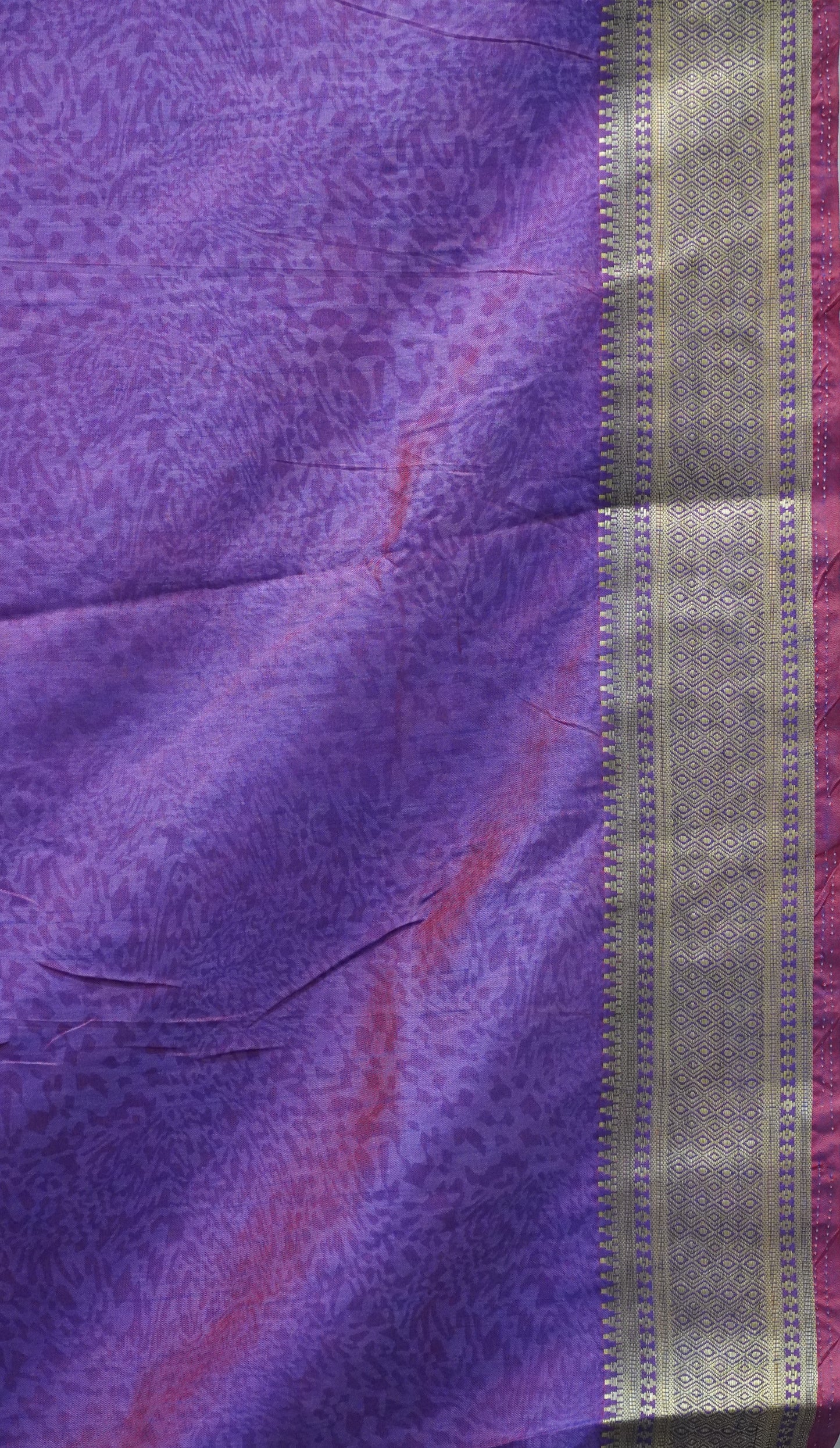Semi Pattola Saree Pichwai Print - Red
