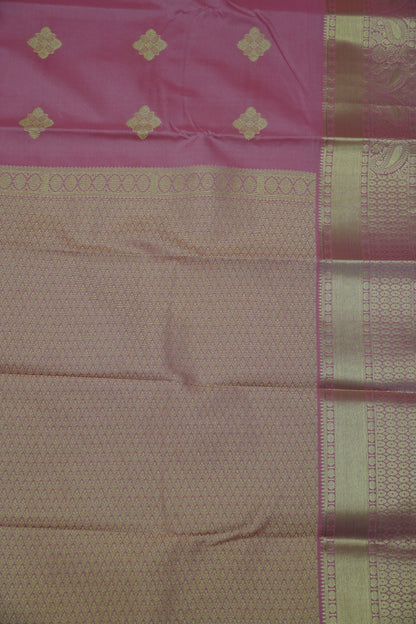 Semi Silk Saree - Kolam Buta Peach Pink