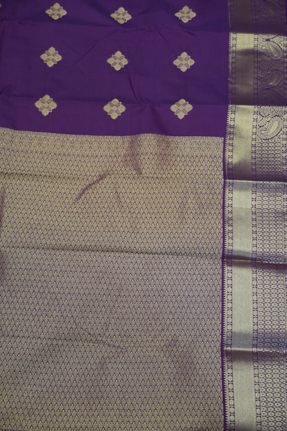 Semi Silk Saree - Kolam Buta Maroon