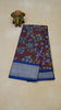 Dola Silk Saree Kalamkari - Maroon thumbnail