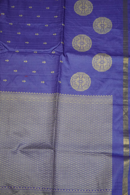 Semi Tussar Saree - Round Motif Lavender