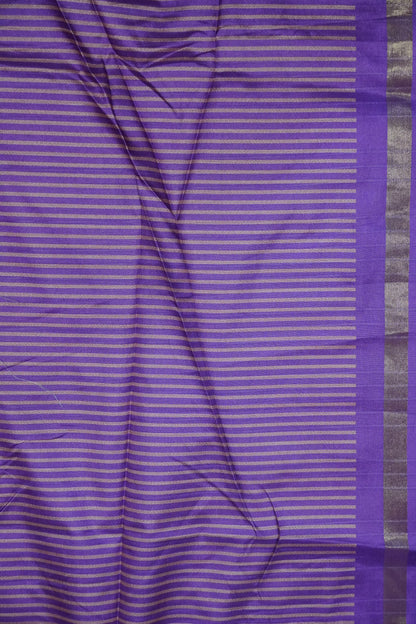 Semi Tussar Saree - Round Motif Purple