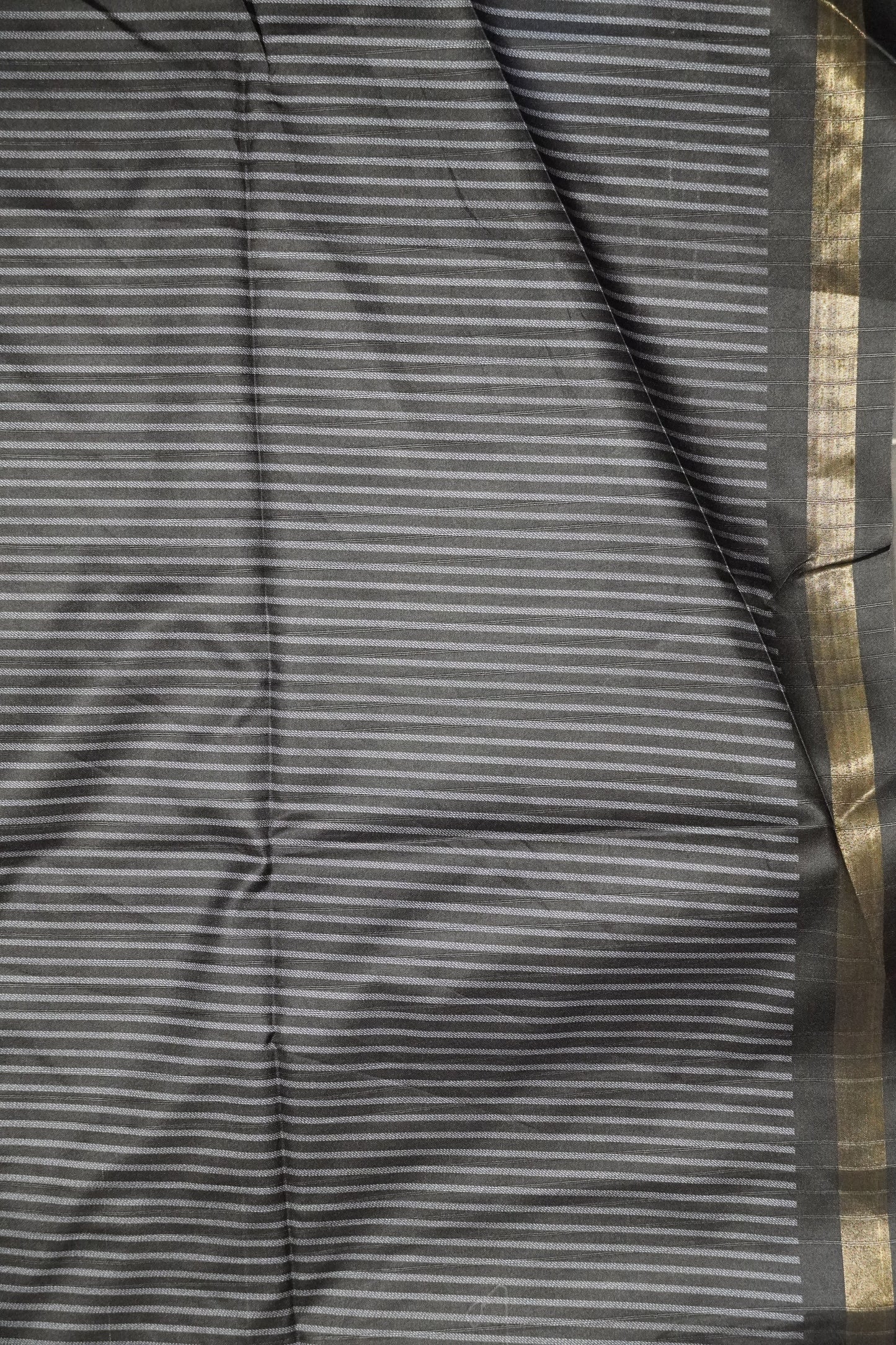 Semi Tussar Saree - Round Motif White