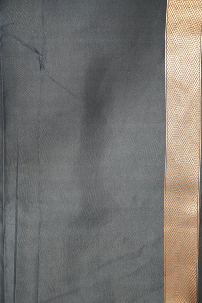 Banarasi Crepe Saree - Crane Design - Light Peacock Blue