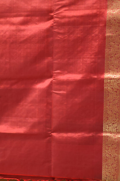 Pure Soft Silk Saree - Brown - Maroon