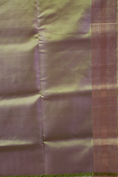 Pure Soft Silk Saree - Lavendar - Green