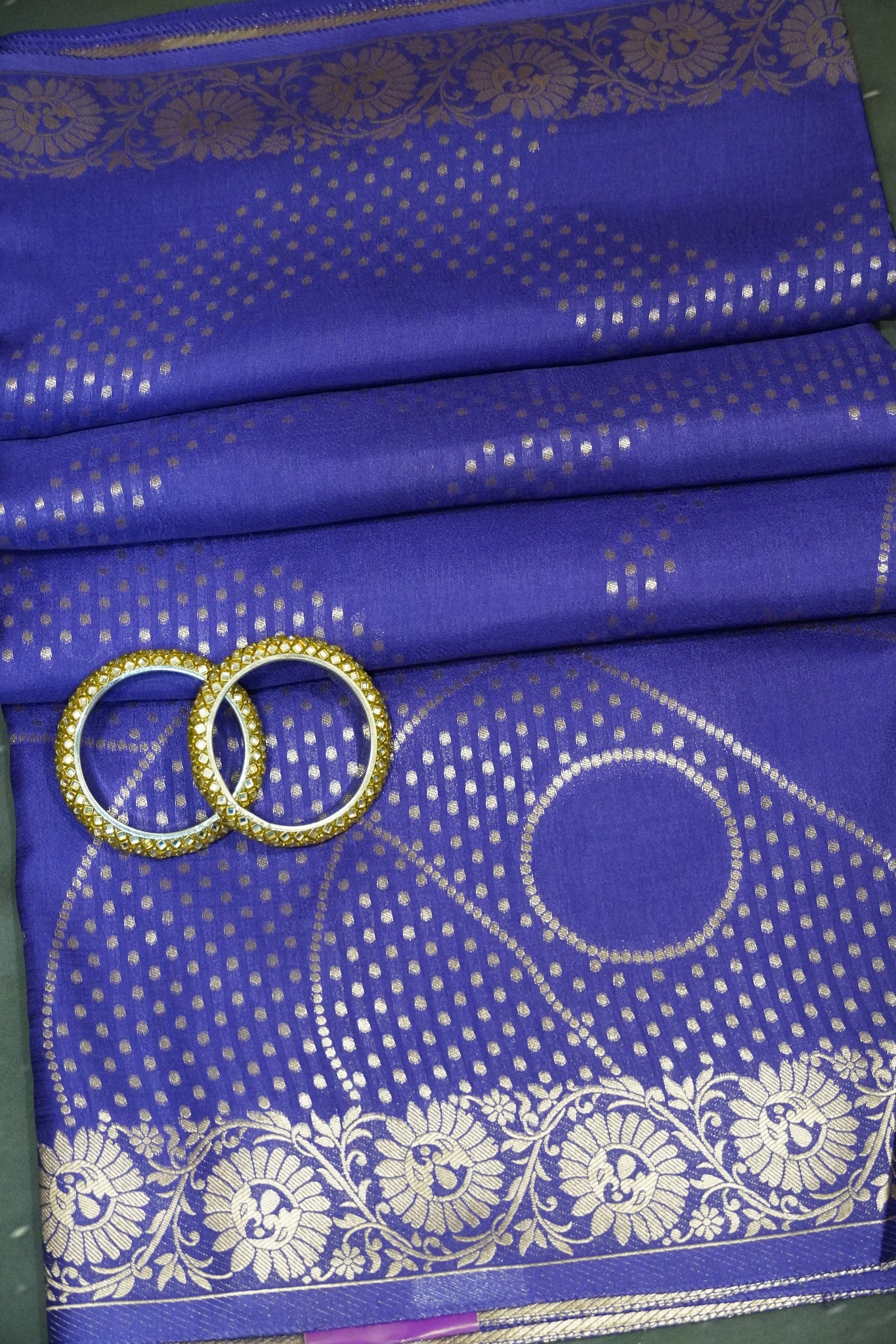 Banarasi Crepe Saree- Voilet