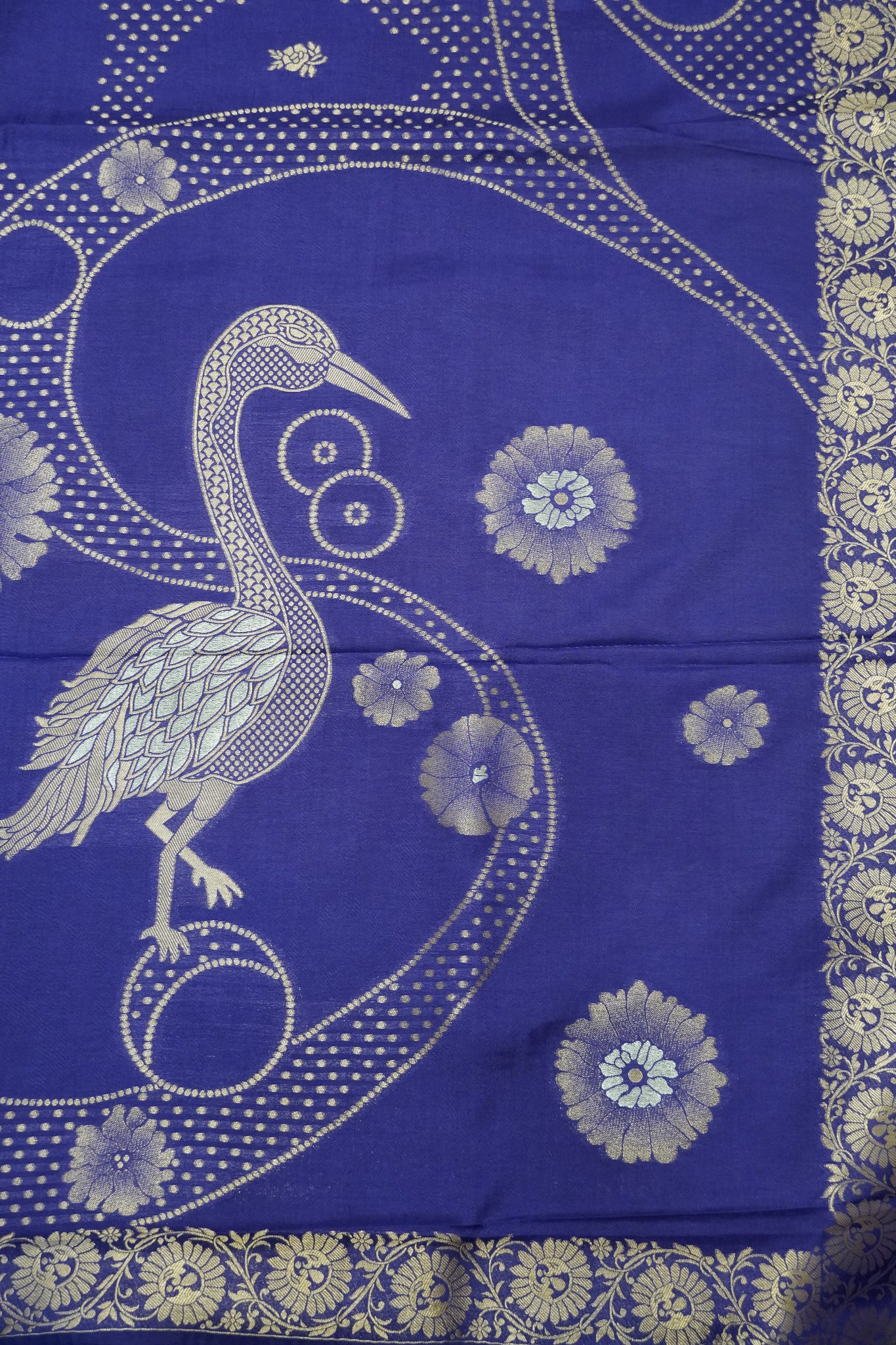 Banarasi Crepe Saree- Voilet