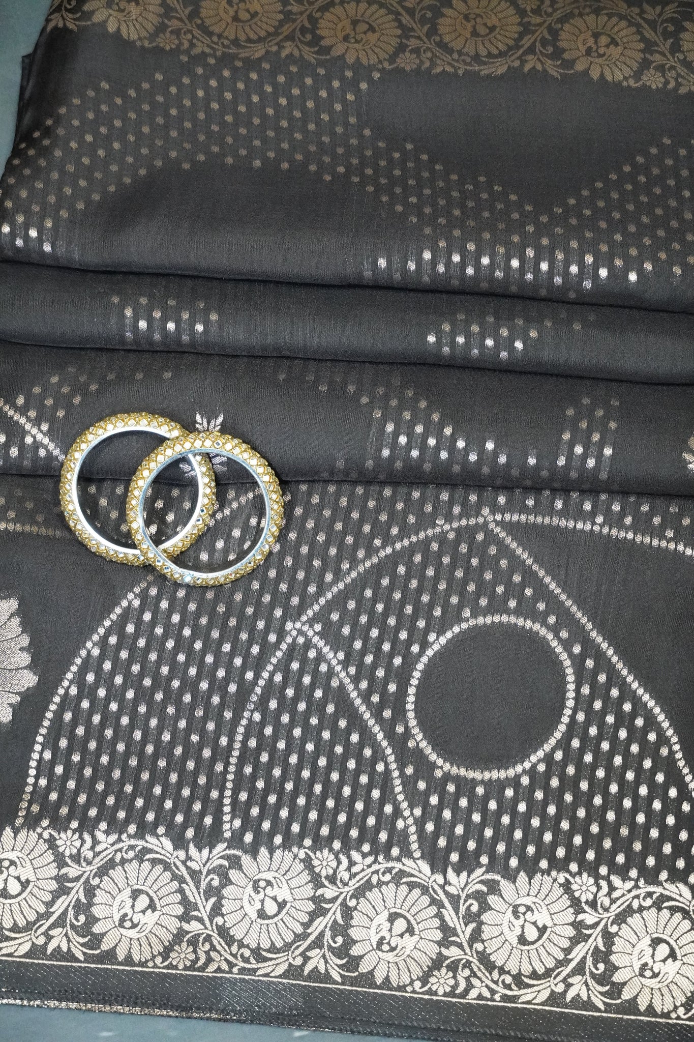 Banarasi Crepe Saree - Black
