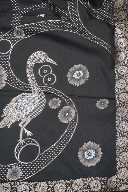 Banarasi Crepe Saree - Black