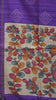 Semi Tussar Saree Bandhini Print & Kalamkari - Purple thumbnail