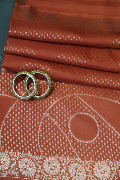 Banarasi Crepe Saree - Honey