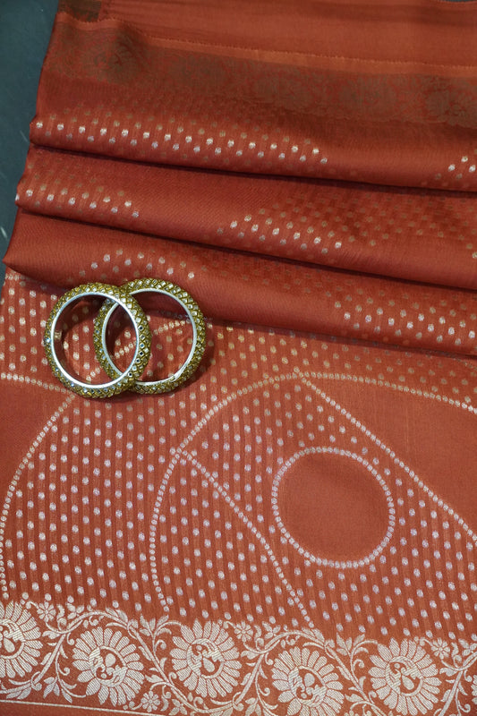 Banarasi Crepe Saree - Honey