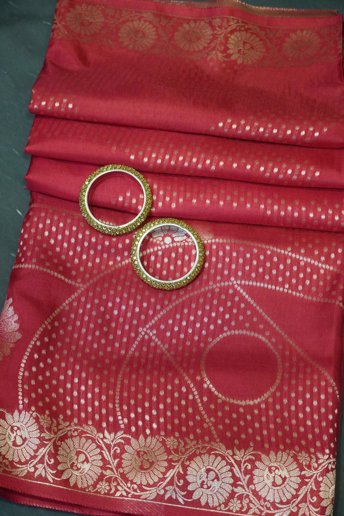 Banarasi Crepe Saree - Red