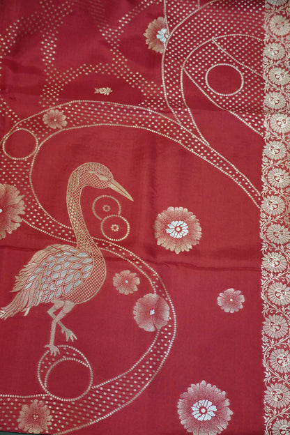 Banarasi Crepe Saree - Red
