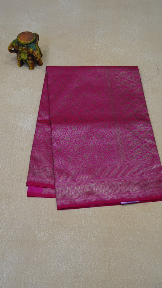 Semi Banarasi Saree Uppada Silk - Pink