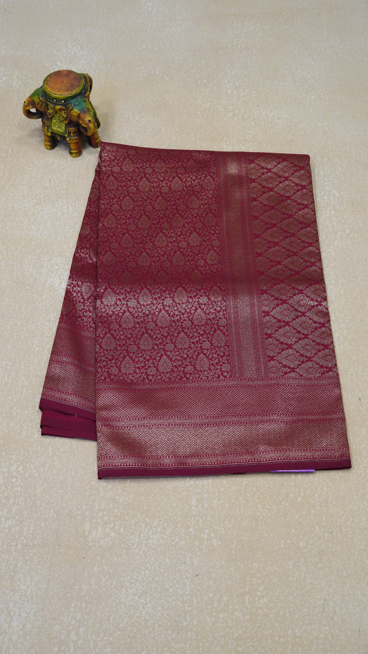 Semi Banarasi Saree Uppada Silk - Red