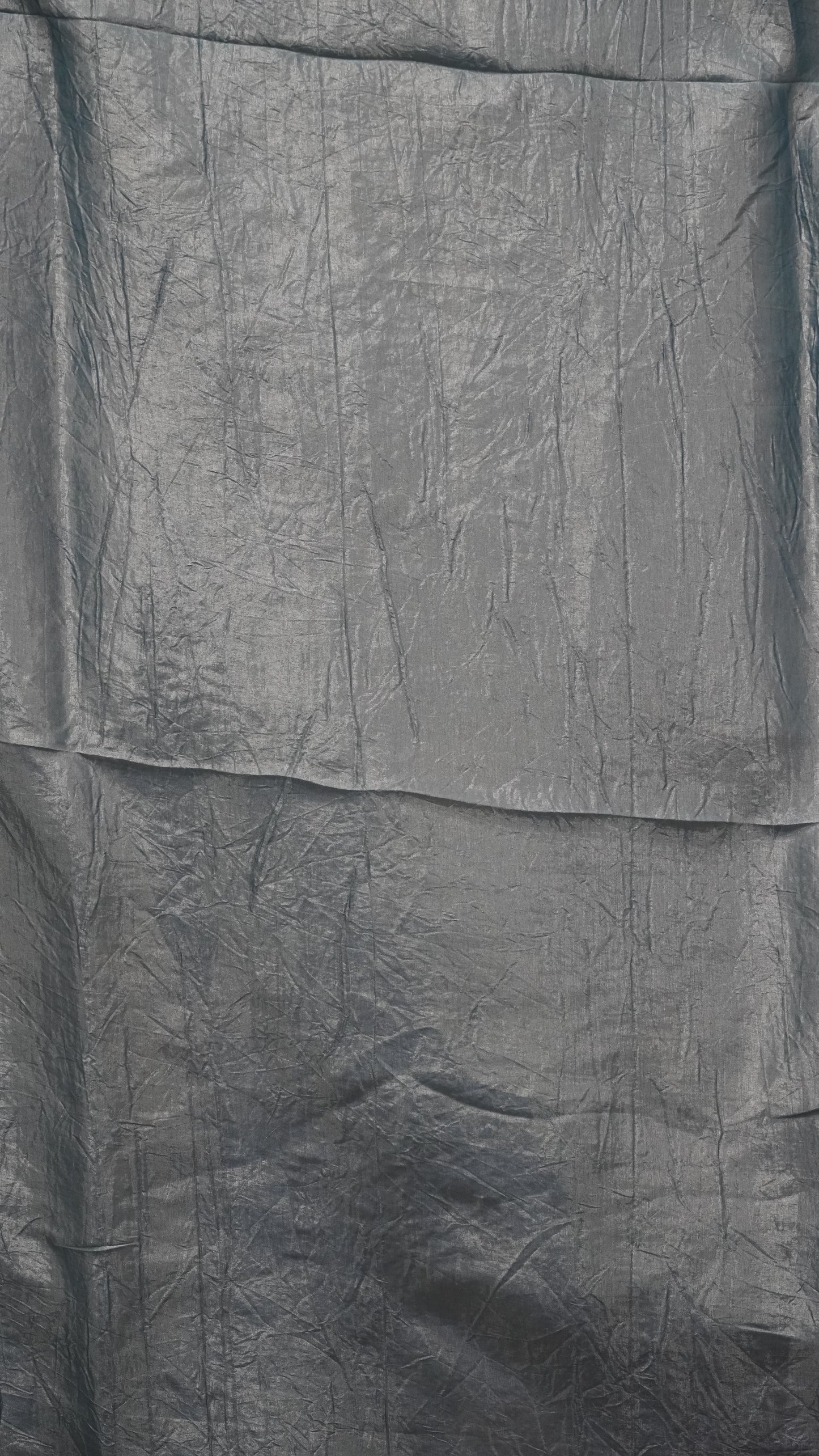 Semi Tussar Saree Crushed With Birds Aplique Work - Blue
