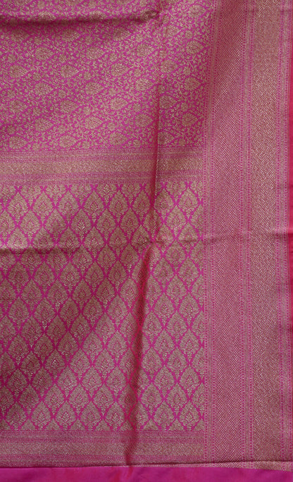 Semi Banarasi Saree Uppada Silk - Pink