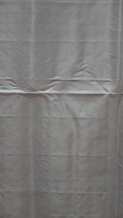 Pure Soft Silk Saree  1  1/2 Warp - Red to Silvery Grey
