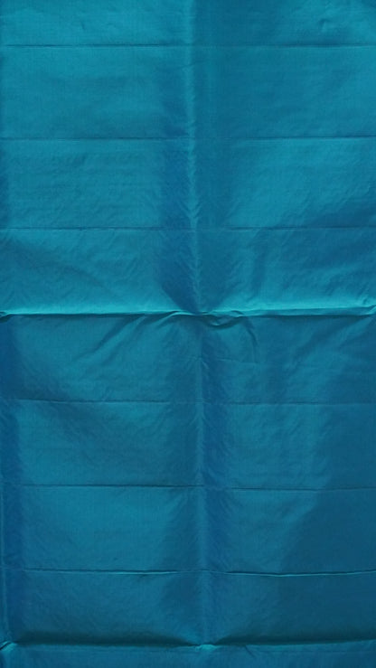 Pure Soft Silk Saree 1  1/2 Warp - Green to Peacock Blue